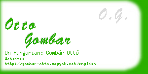 otto gombar business card